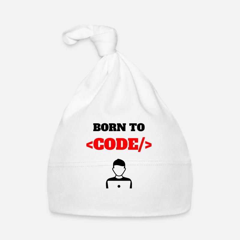 Born To Code Programmeur né Logiciel Geek Bonnet bio Bébé