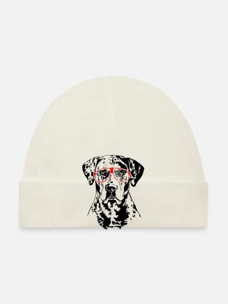 LOUISIANA CATAHOULA LEOPARD DOG Lunettes Wilsigns - Bonnet bio Bébé - blanc - Devant