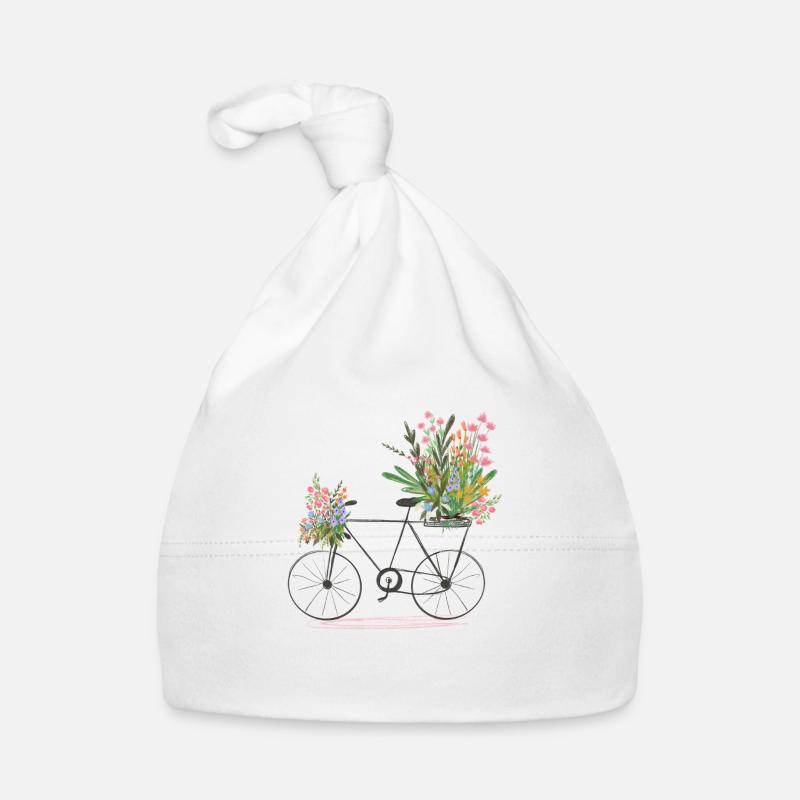 Vélo plein de fleurs Bonnet bio Bébé