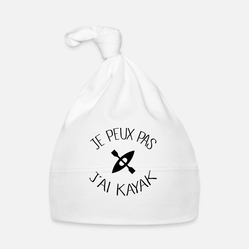 Je peux pas j'ai Kayak - Bonnet bio Bébé - blanc