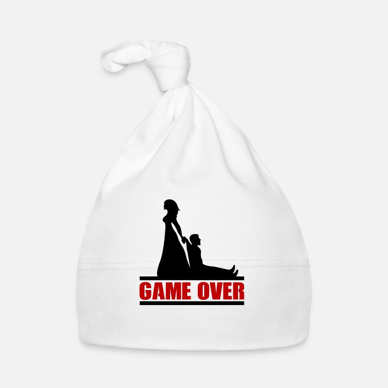 Game Over - Baby Bio-Mütze - Weiß