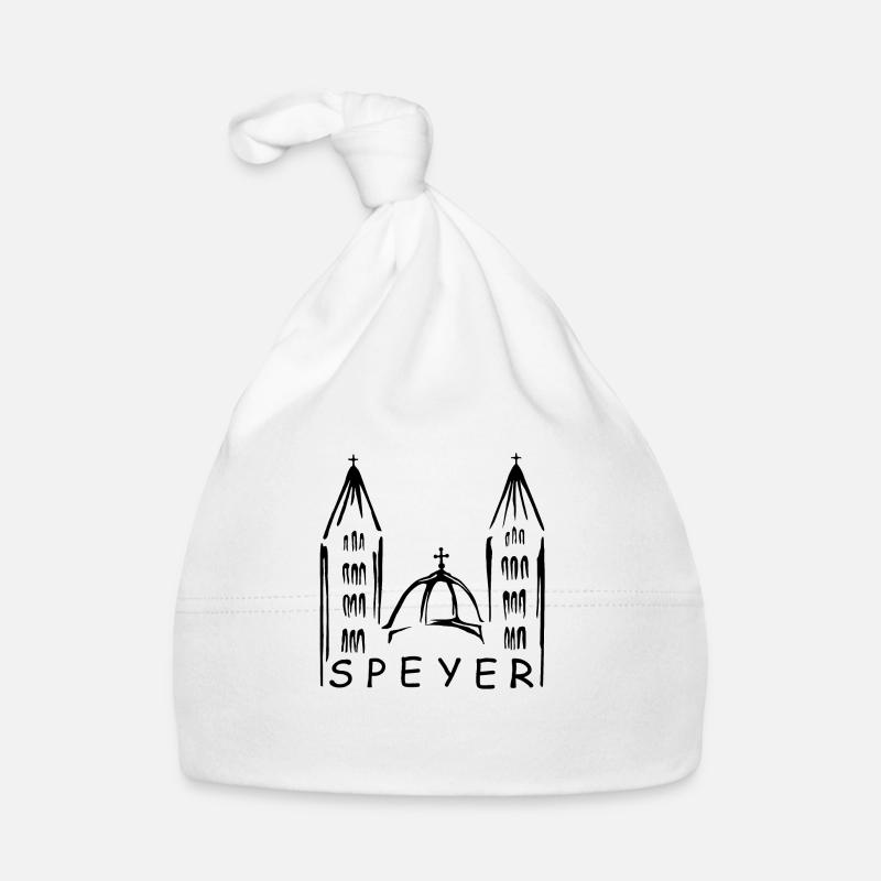 Speyer Dom, Speyer, Geschenk, Geschenidee - Baby Bio-Mütze - Weiß