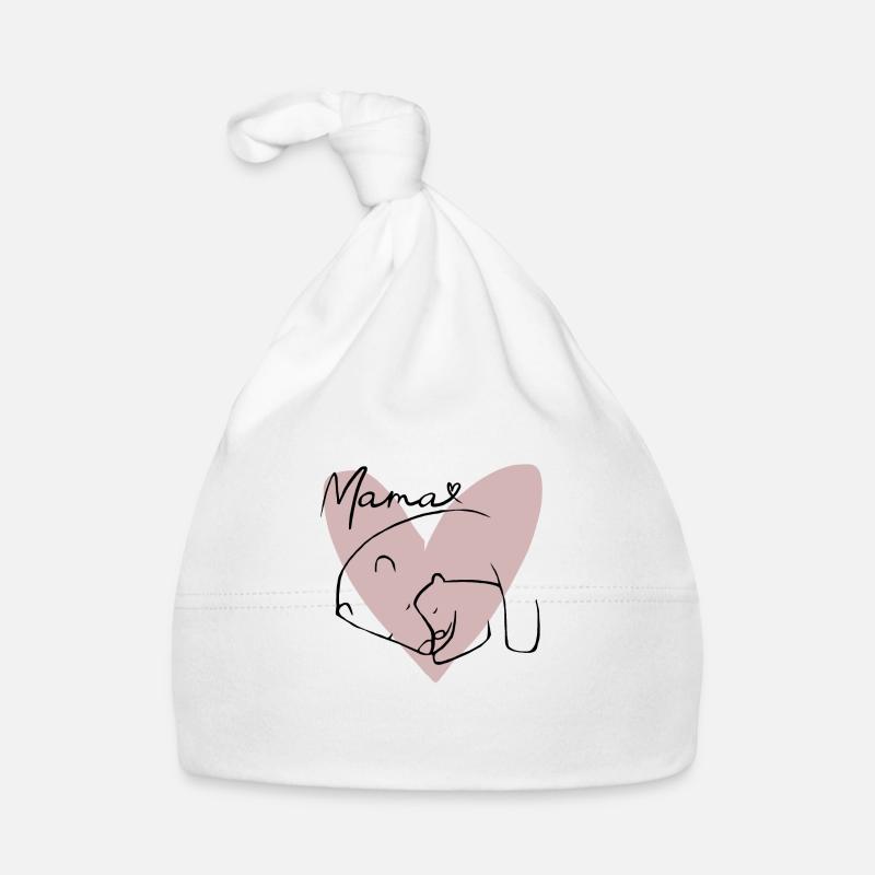 Maman Ours - Bonnet bio Bébé - blanc