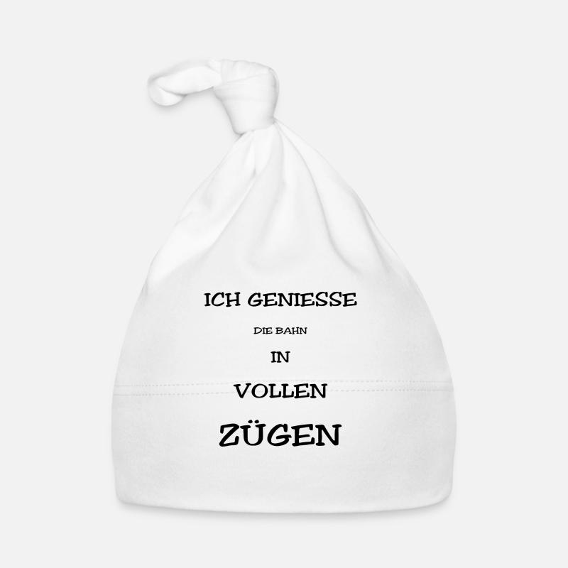 Ich genieße die Bahn in vollen Zügen - Bonnet bio Bébé - blanc