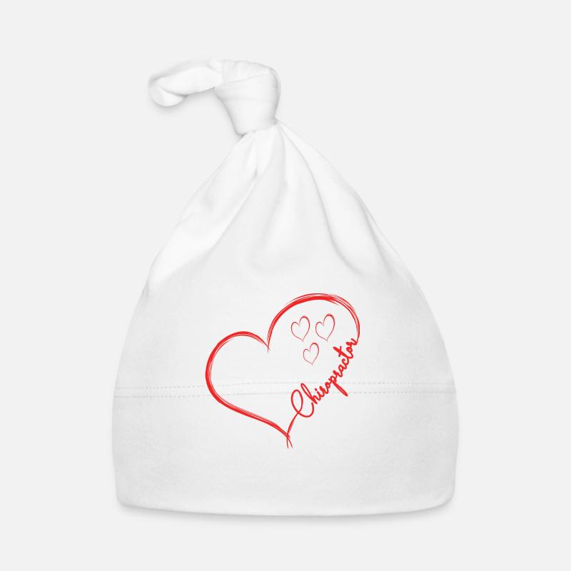 Chiropractor Physiotherapist Heart I Gift Organic Baby Cap