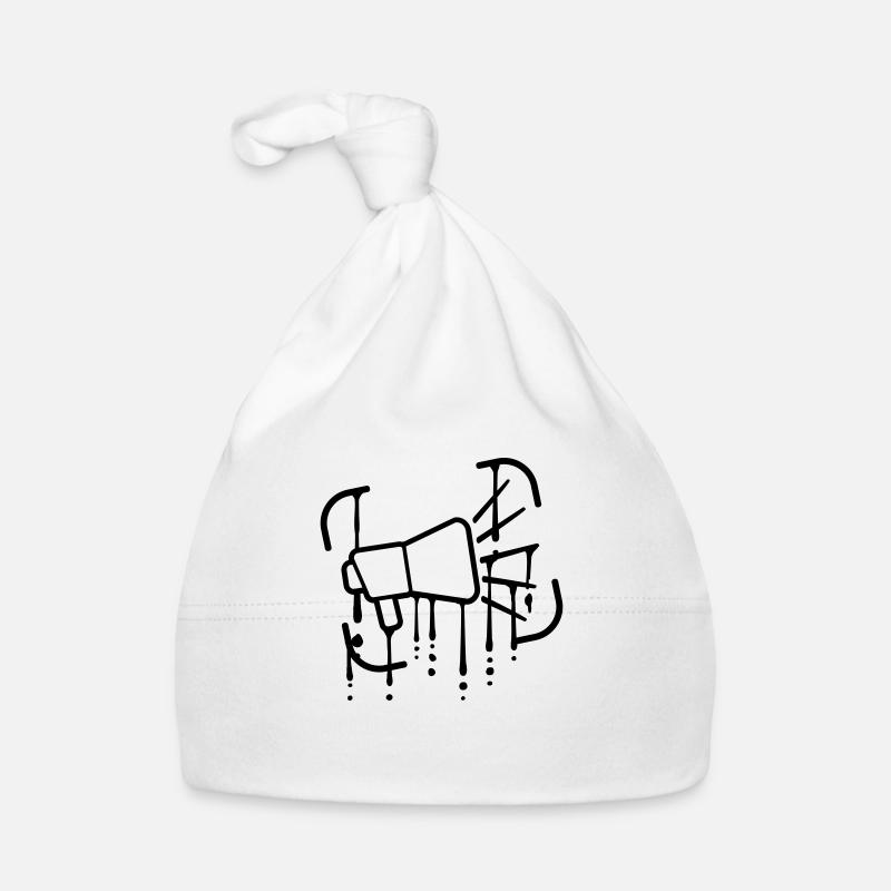Graffiti Tropfen Megafon Symbol Baby Bio-Mütze