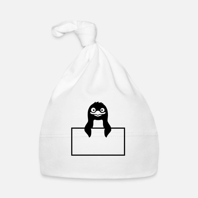 Insert Shield Penguin Text Organic Baby Cap