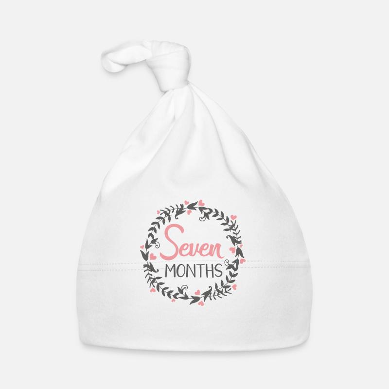 SEPT MOIS JALONS CŒUR Bonnet bio Bébé