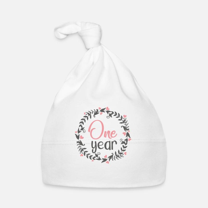 ONE YEAR MILESTONES HEART Organic Baby Cap