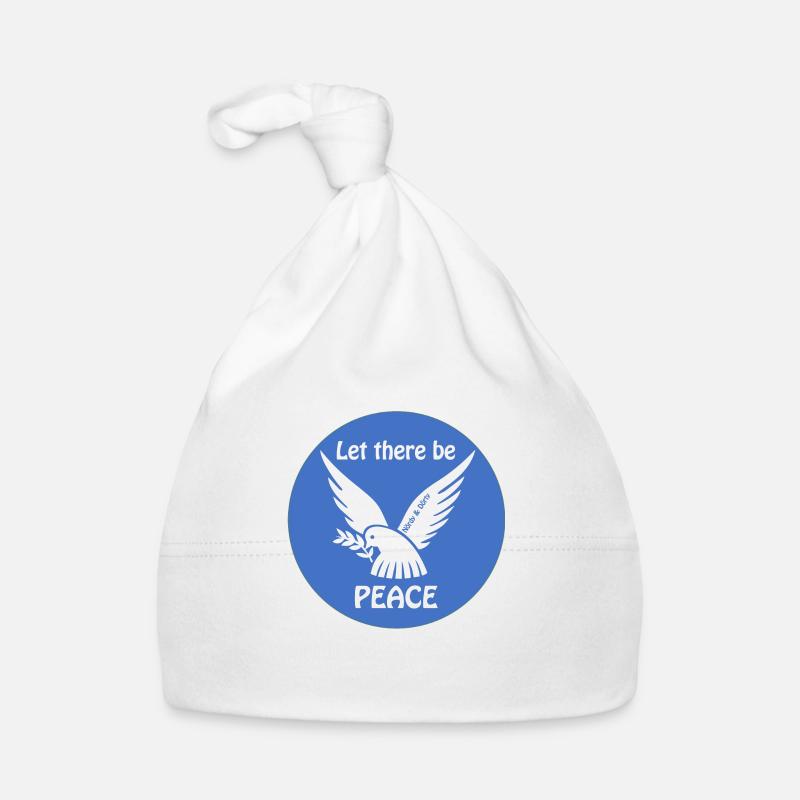 Let there be PEACE - Organic Baby Cap - white