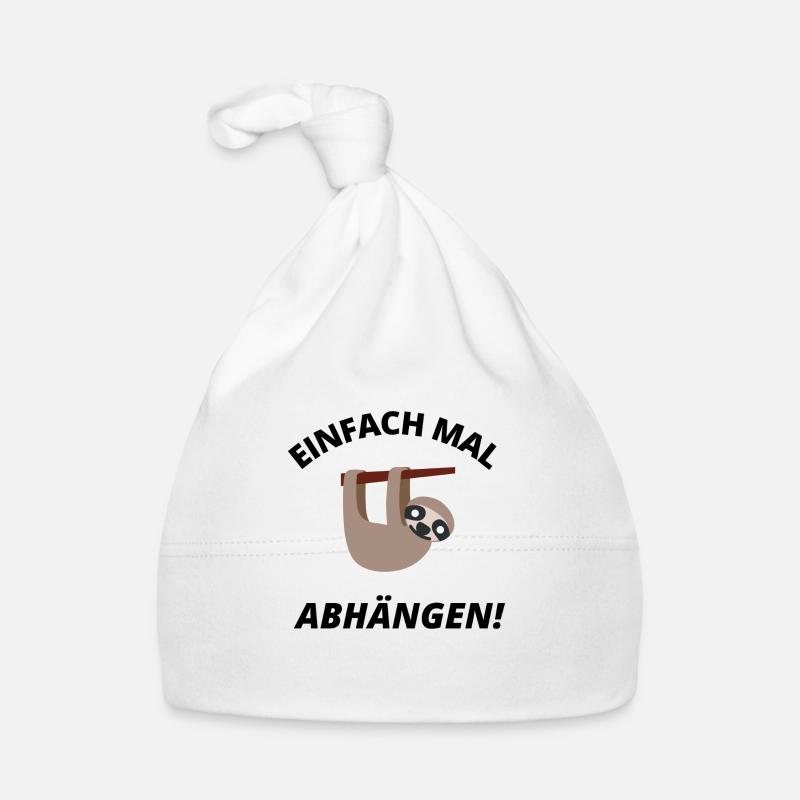 Just hang out sloth Organic Baby Cap