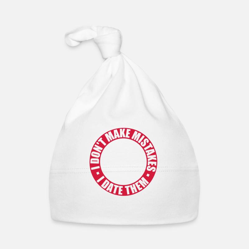 Date Mistakes Zitat Logo Baby Bio-Mütze