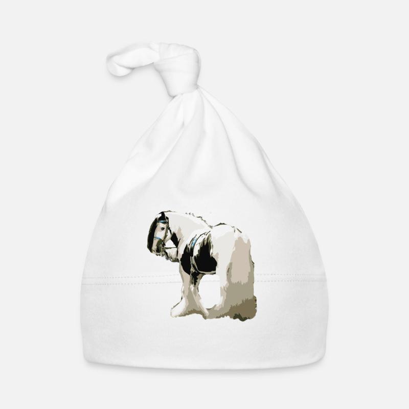 Cheval, Bricolage, Bricolage de cheval, Idée cadeau - Bonnet bio Bébé - blanc