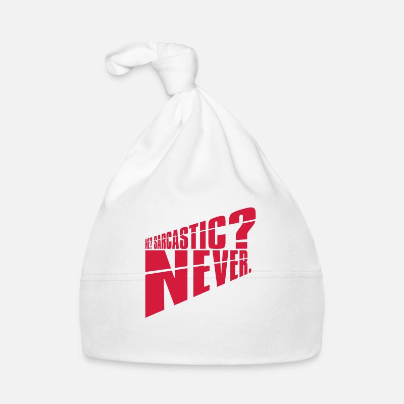 me sarcastic never Zitat Baby Bio-Mütze