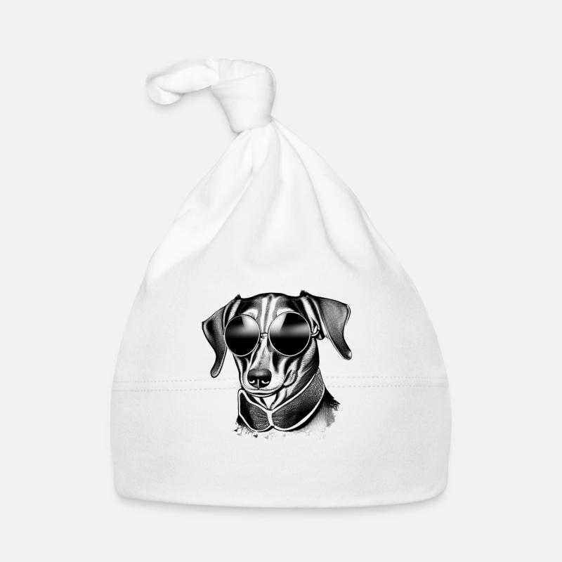 Chiens teckels avec lunettes de soleil motif cool 11 Bonnet bio Bébé