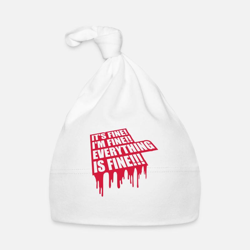 everything is fine Zitat Baby Bio-Mütze