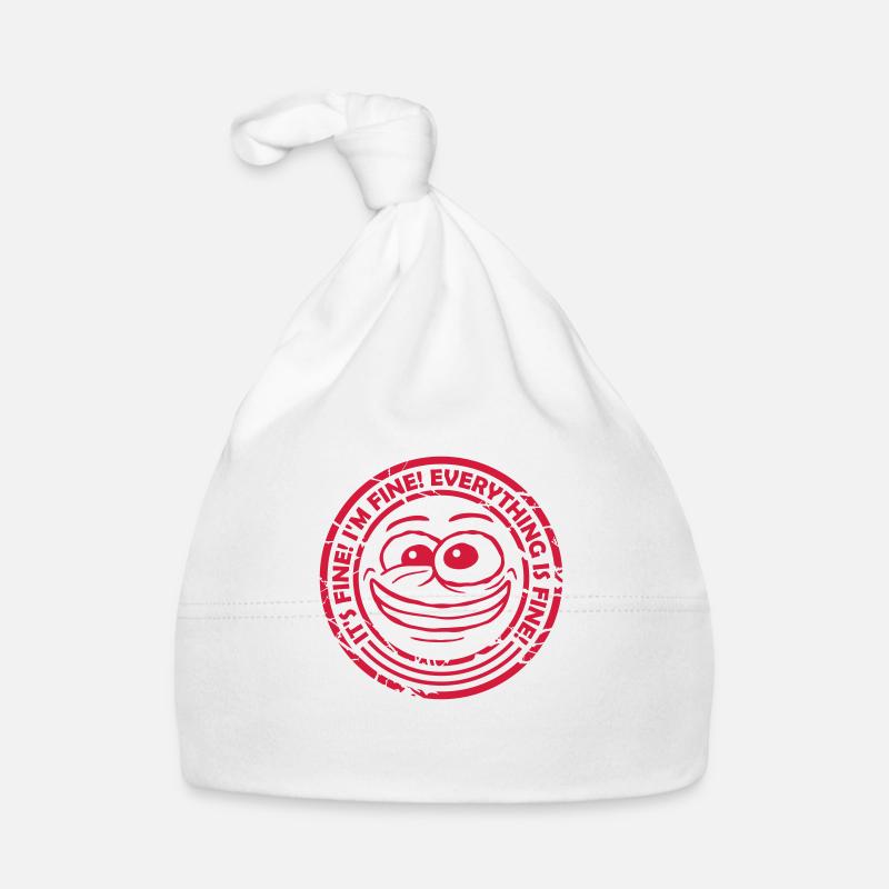 everything is fine Zitat Baby Bio-Mütze