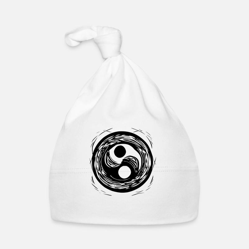 Yin Yang Signe Symbole Paix Heureux 9 Bonnet bio Bébé