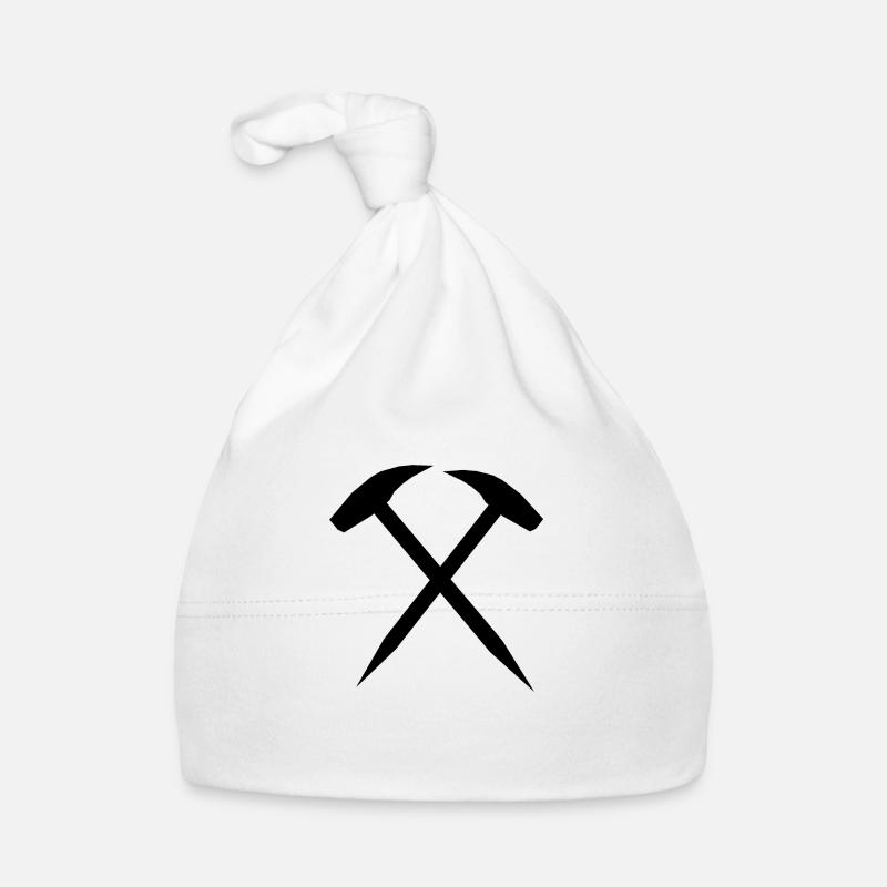 Mallets and irons, mining symbol Organic Baby Cap