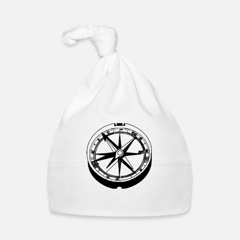 maritime compass for sailing and navigation Organic Baby Cap