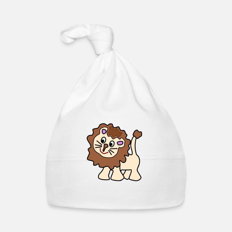 Mignon drôle de lion brun Bonnet bio Bébé