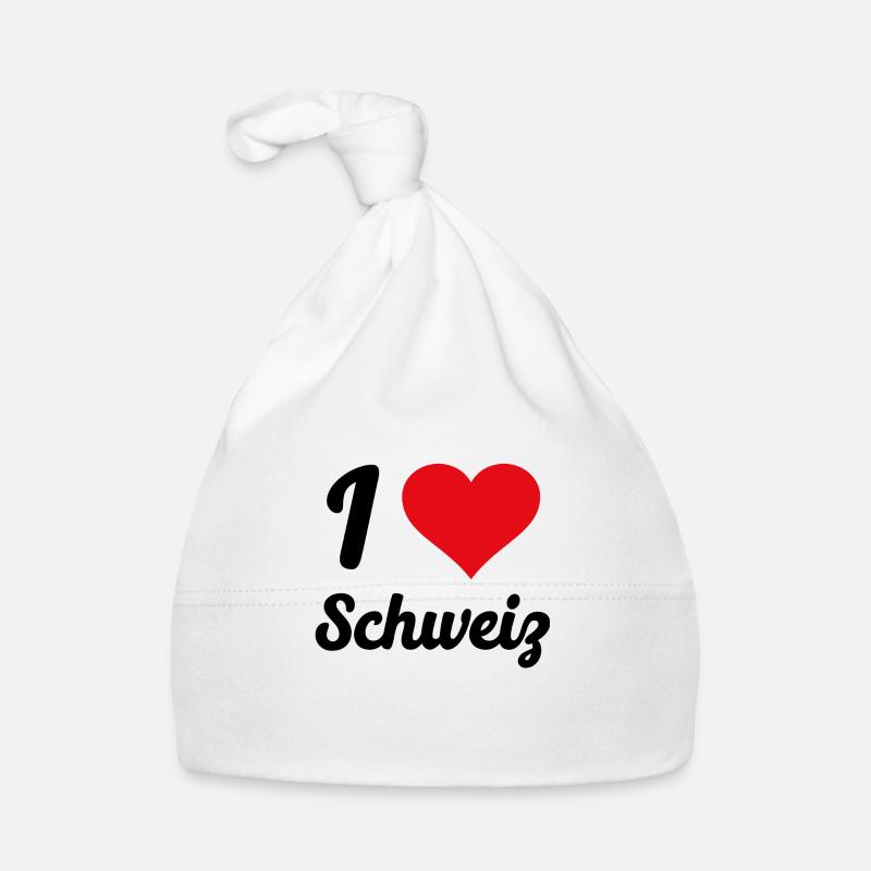I Love Schweiz Baby Bio-Mütze