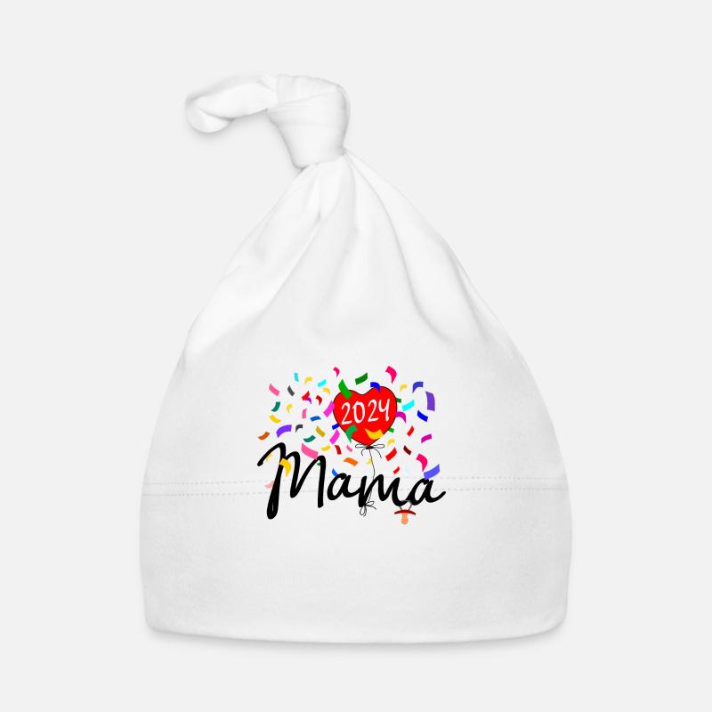 Mama 2024 Konfetti Baby Bio-Mütze