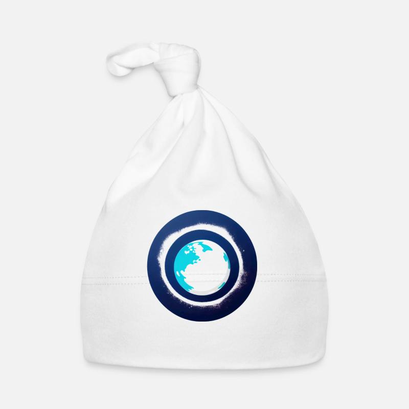 Mignon dessin animé représentation de la planète Terre 11 Bonnet bio Bébé