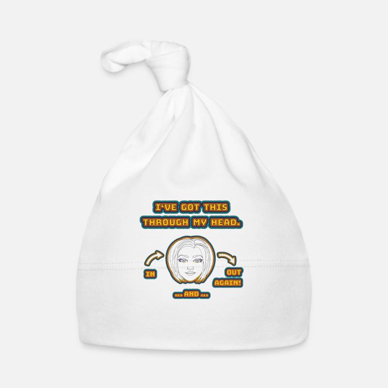 funny non-thinking design / funny sayings - Organic Baby Cap - white