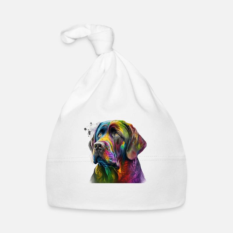 Chien coloré dans la conception d’art splash - pour tout le monde Bonnet bio Bébé