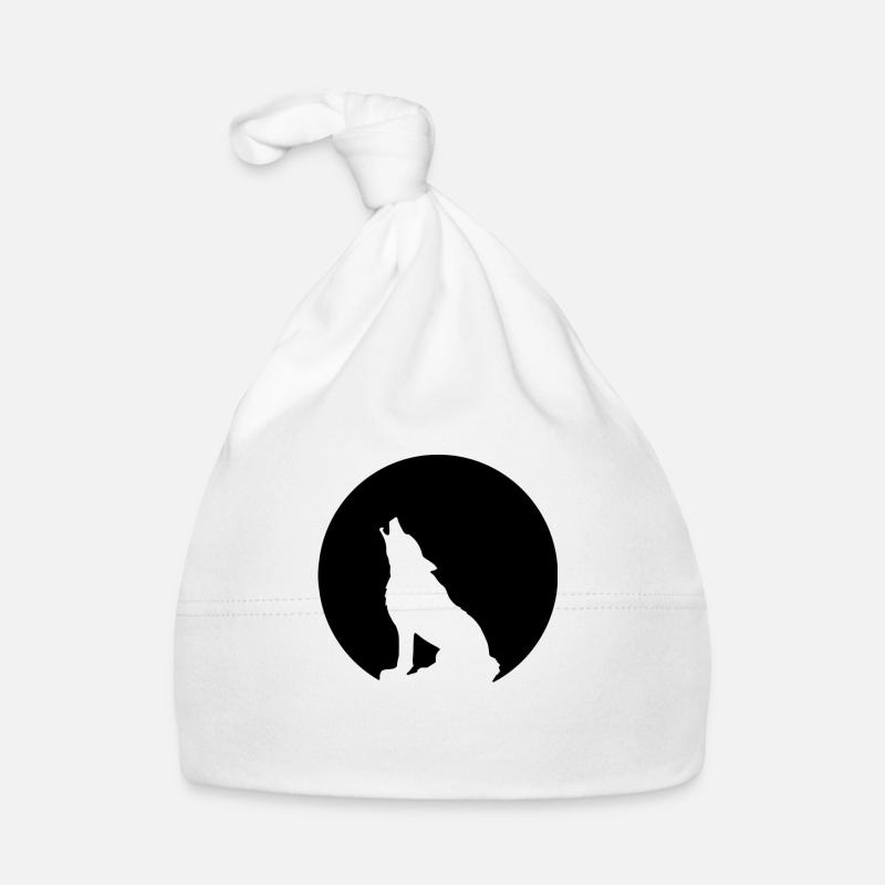 Wolf - Baby Bio-Mütze - Weiß