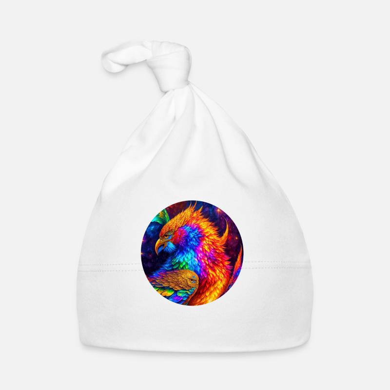 Firebird - Organic Baby Cap - white