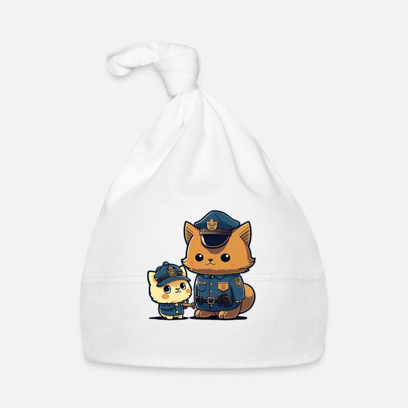 kawaii Katze Polizei Baby Bio-Mütze