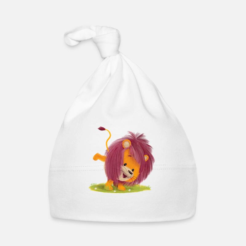 Lio Löwe ist glücklich Baby Bio-Mütze