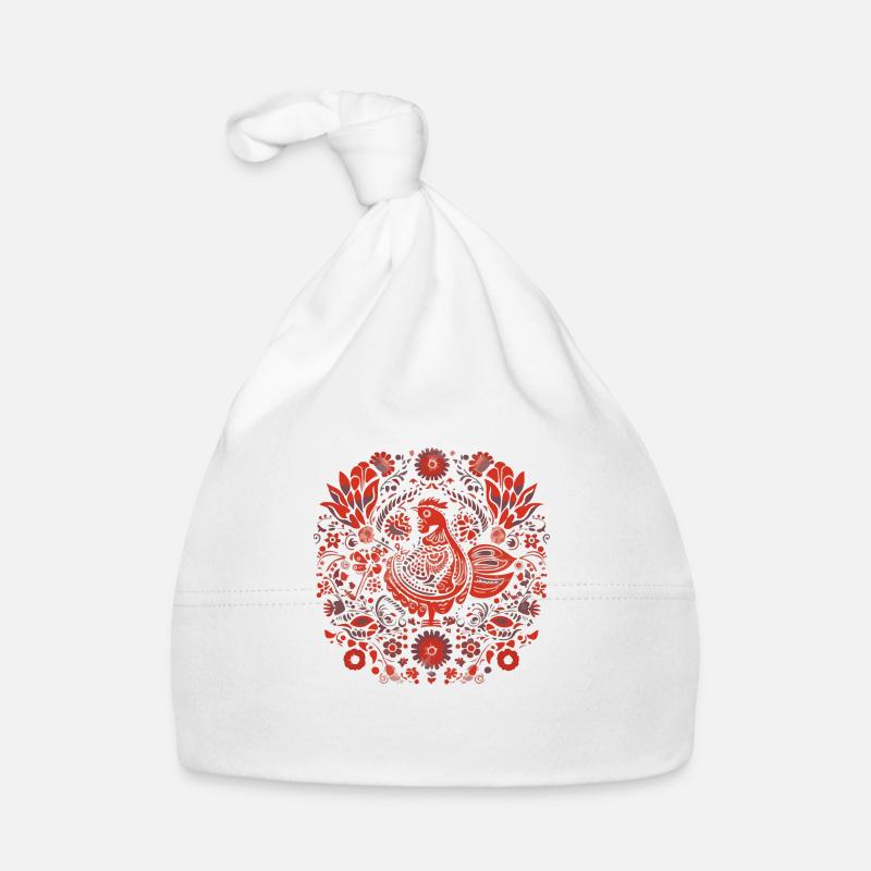 Der alte rote Vogel Baby Bio-Mütze