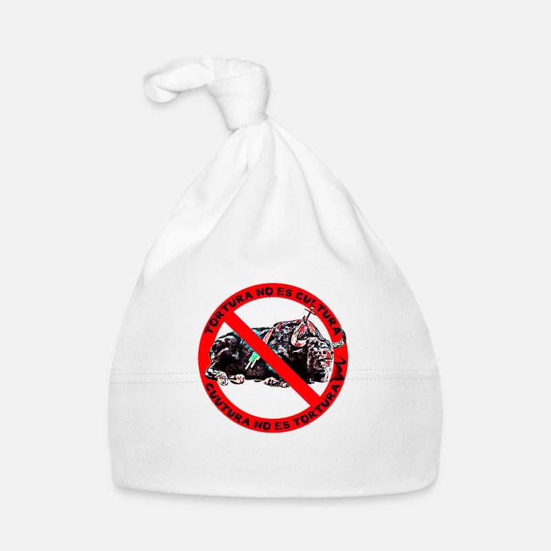 Taureaux non! Bonnet bio Bébé