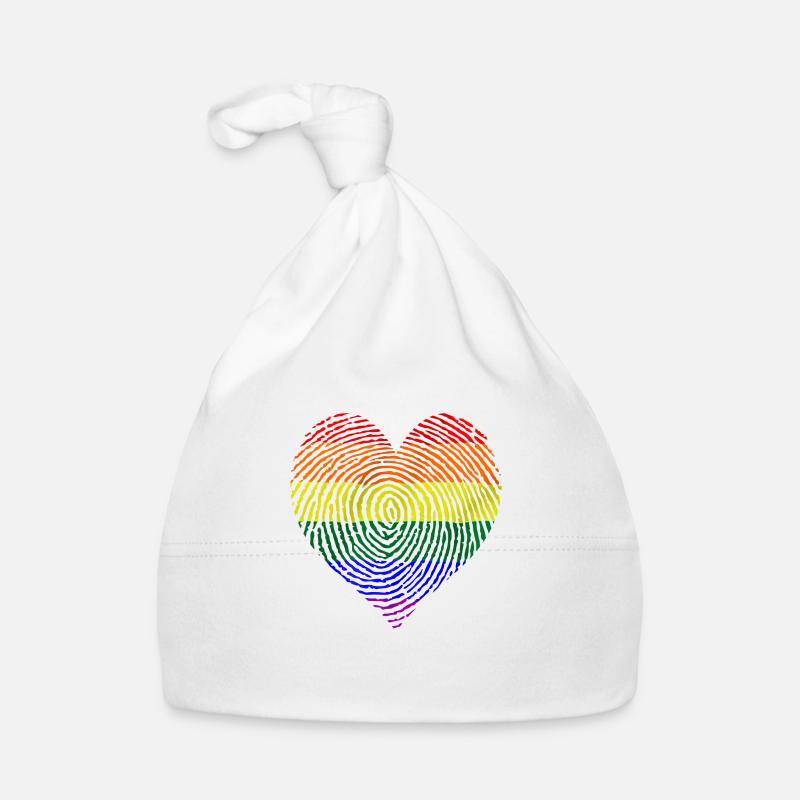 Diverse heart - Organic Baby Cap - white