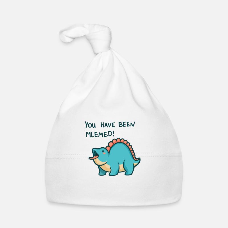 hugadino dino meme, cute dinosaur Organic Baby Cap