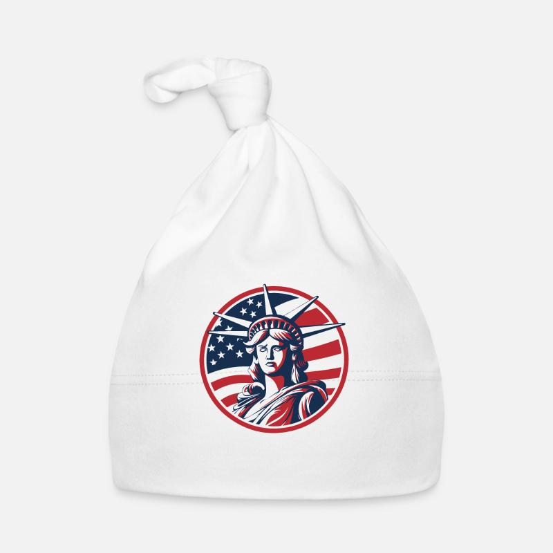 Illustration de la Statue de la Liberté Bonnet bio Bébé