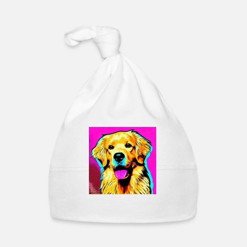 Golden Retriever Pop Art Baby Bio-Mütze