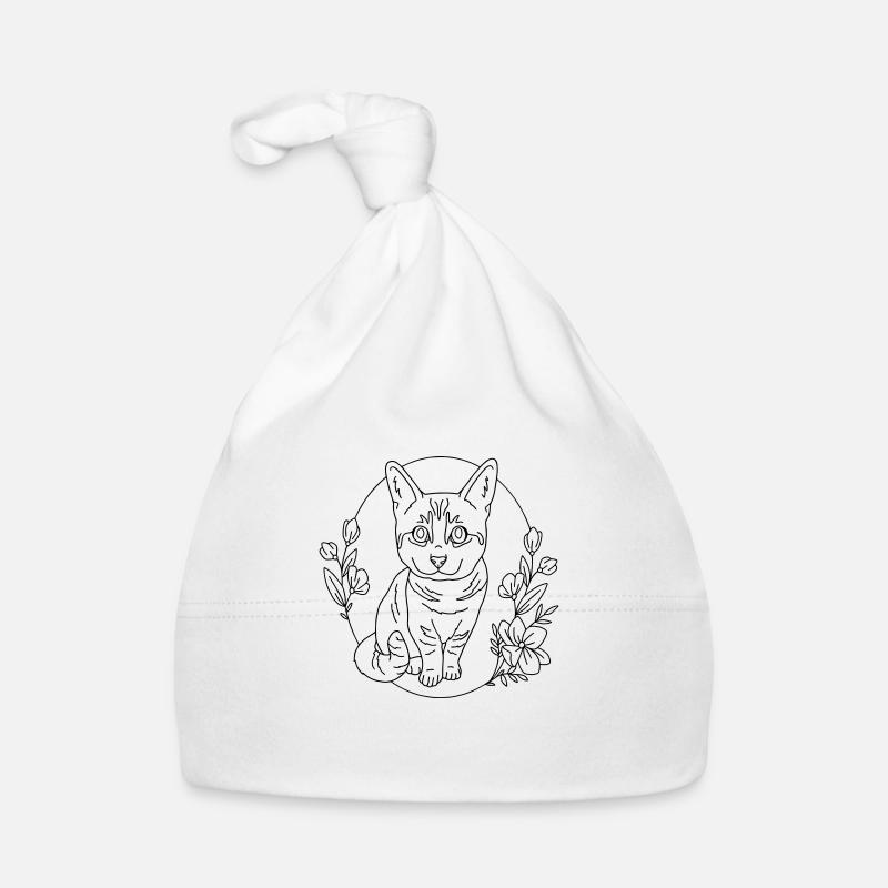 couronne de fleurs de chat Bonnet bio Bébé