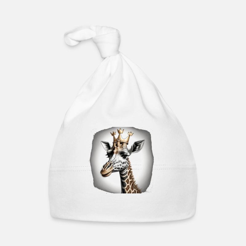 A great giraffe - Organic Baby Cap - white