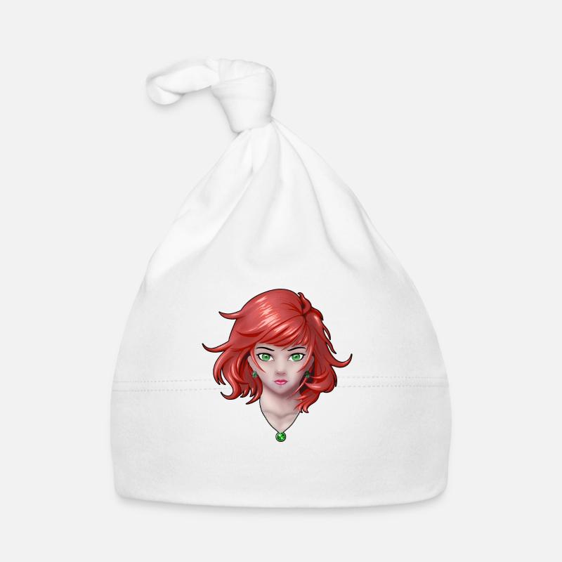 Anime Mädchen mit hübschem Schmuck Baby Bio-Mütze