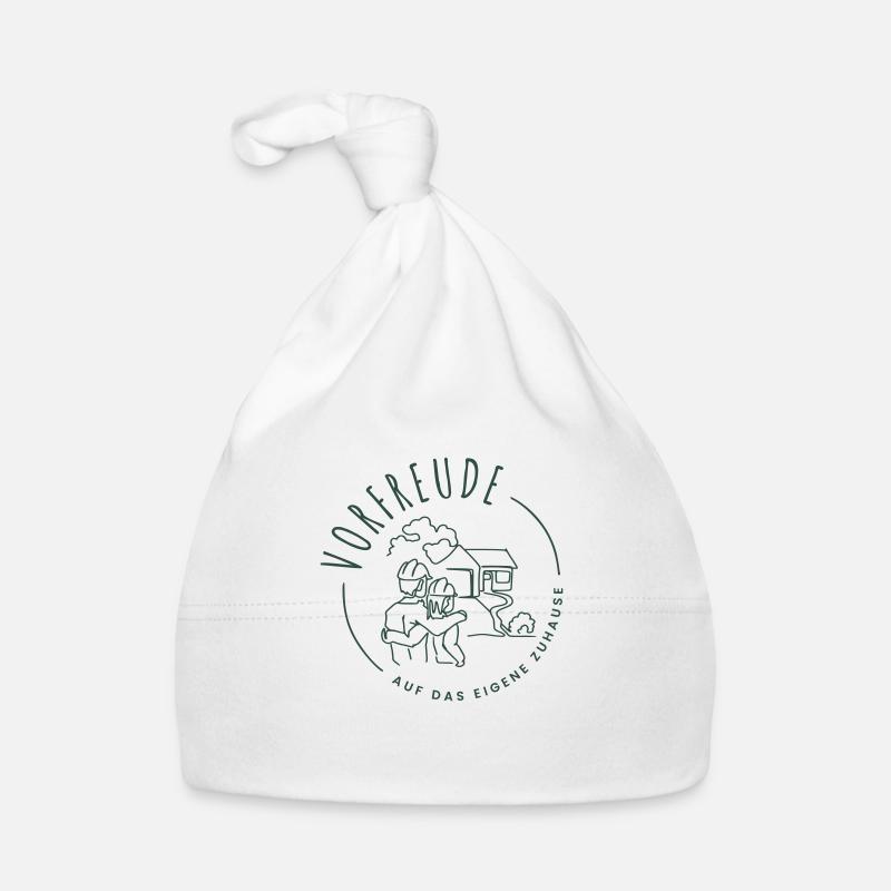 Bauherr Geschenkidee Traumhaus Baby Bio-Mütze