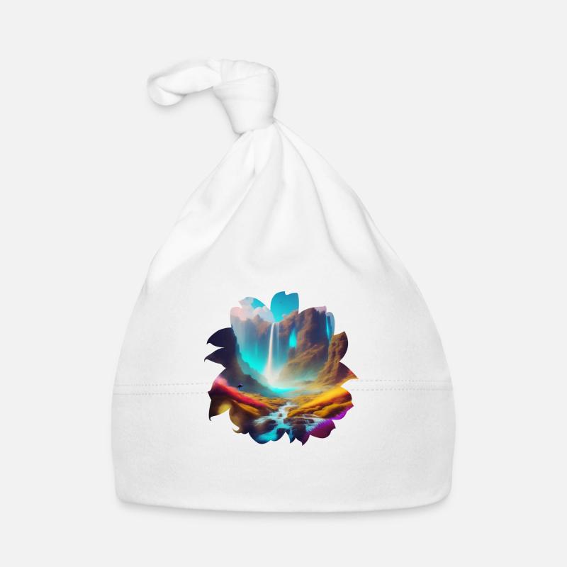 Fleur - Bonnet bio Bébé - blanc