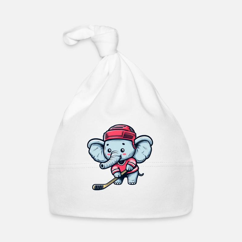 Bear silhouette of a polar bear head Organic Baby Cap