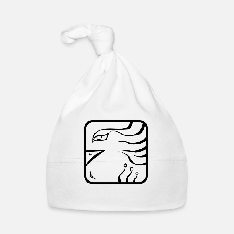 15 Kin Maya Eagle BLK Organic Baby Cap