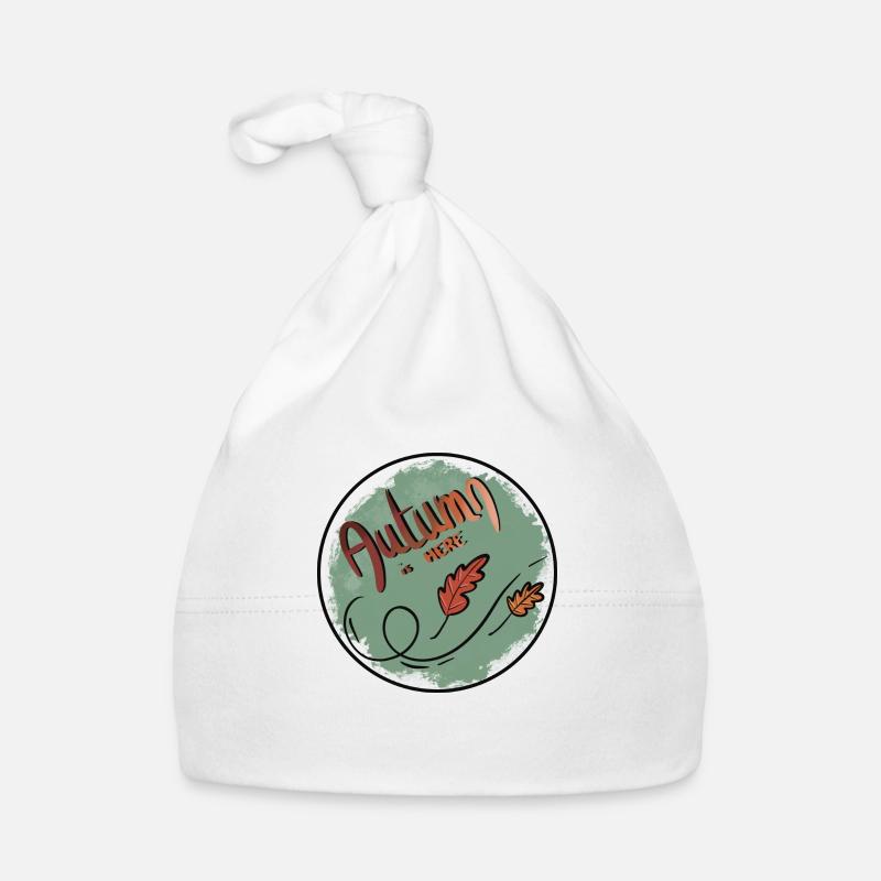 Autumn is here - Bonnet bio Bébé - blanc