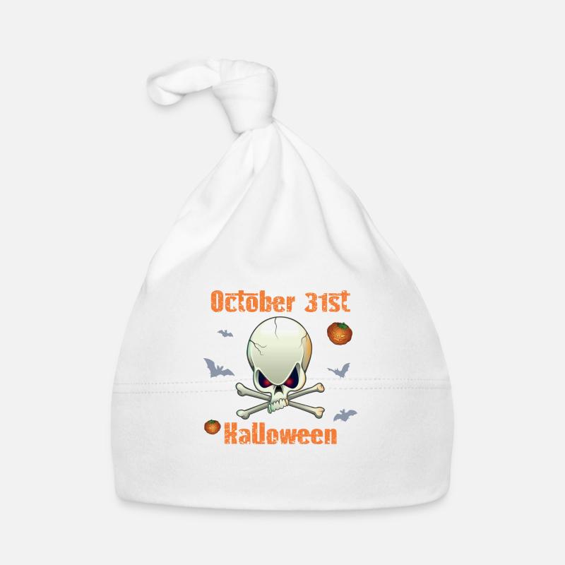 Halloween Skull Organic Baby Cap