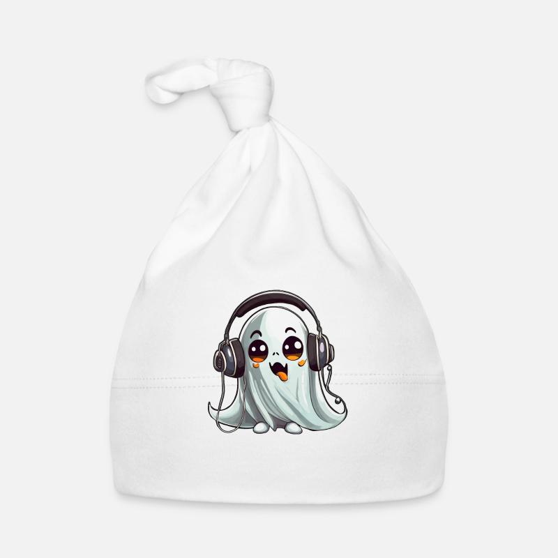 Fantôme amusant pour halloween Bonnet bio Bébé